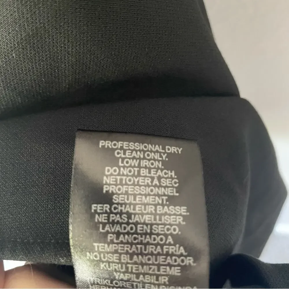 Tibi Black Dress 6 Womens Cap Sleeve Knee Length Career Pleated Knee Length - Picture 6 of 6